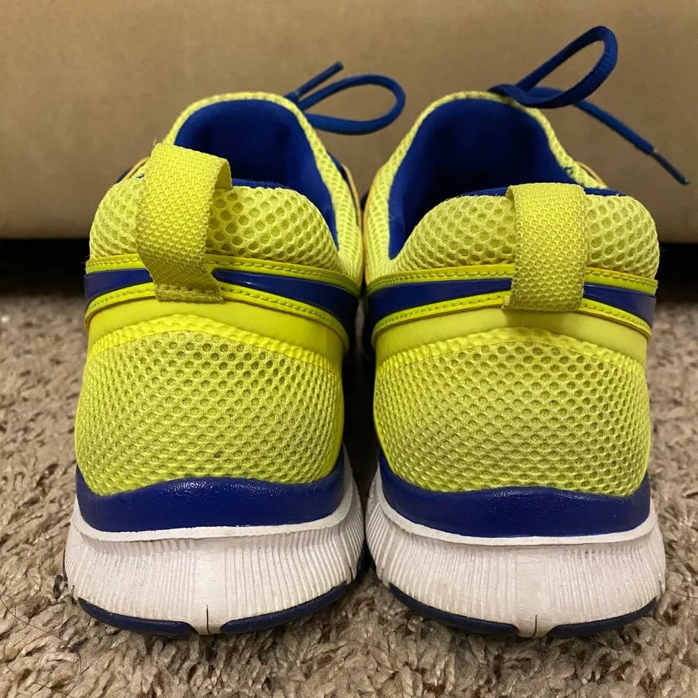 GUC Nike Men Blue and Yellow Running Shoes Size 11 - Picture 4 of 9